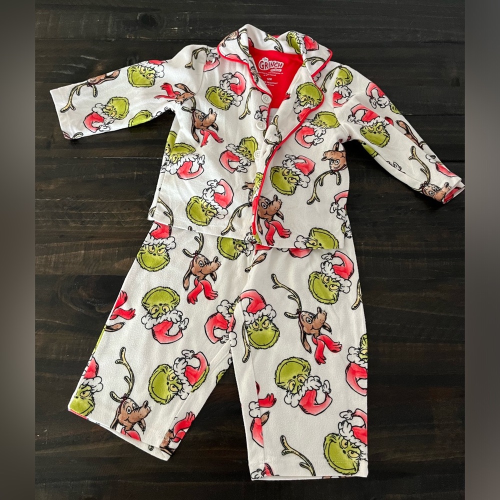 Grinch Toddler Pajamas 12 months Christmas